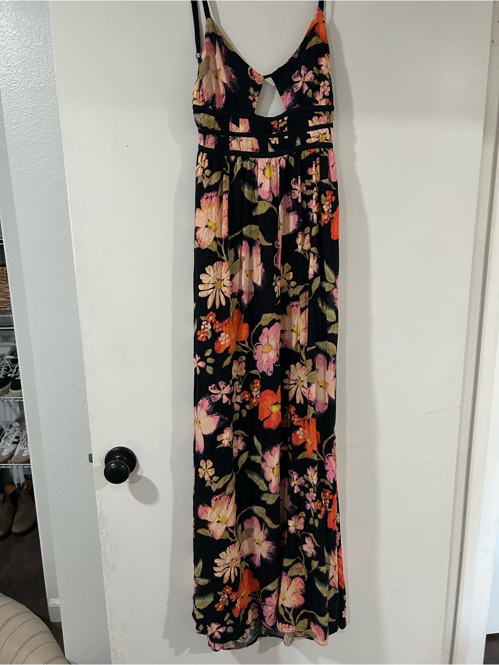Free people backless floral maxi dress
